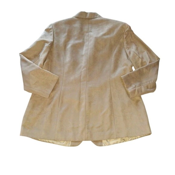 Vintage St. Anthony Beige W/red Butterfly Suede Evening Jacket Size 20w - Picture 5 of 7